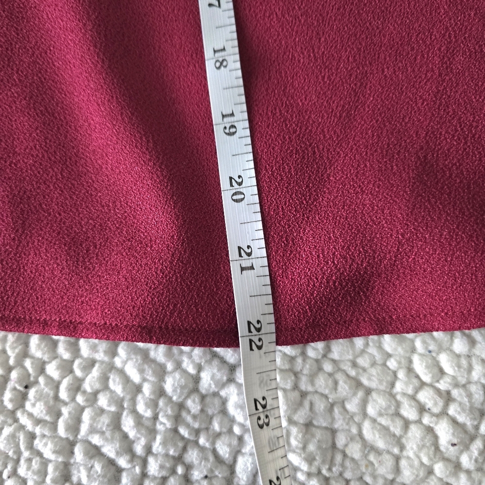Burgundy Bell Sleeve Top Size S - Picture 7 of 10